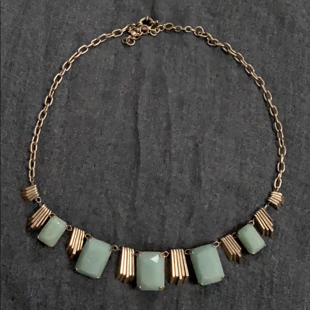 Jcrew Statement Mint Green Necklace - image 1